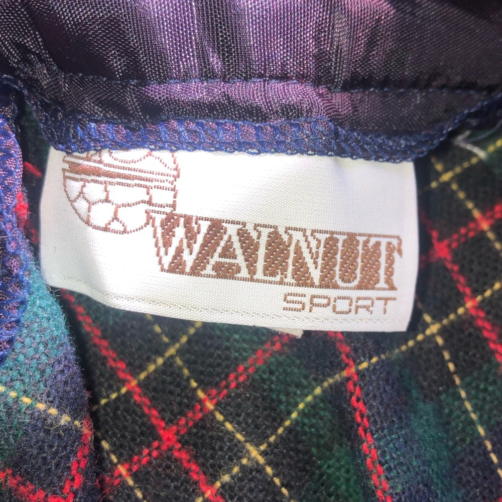 Walnut Sport Wool Blend Green Blue Plaid Skirt - Picture 6 of 8
